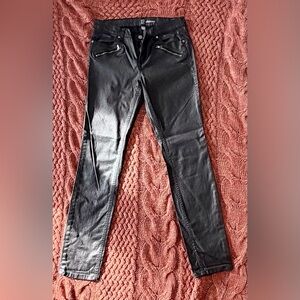 NY&C Black Moto Skinny Jeans | Zip Detail | Size 6